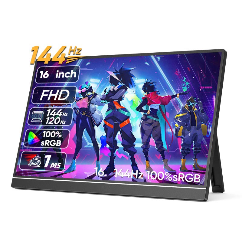 16-calowy przenośny monitor 144 Hz IPS z ekranem do laptopa